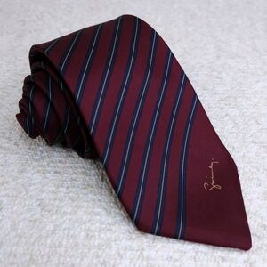 GIVENCHY Gentleman Paris Silk Tie Red Blue Gold Striped